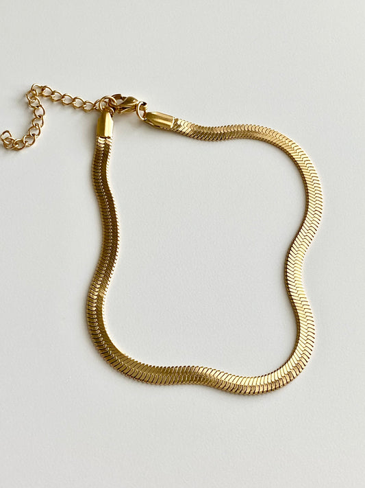 Heiress Herringbone Anklet