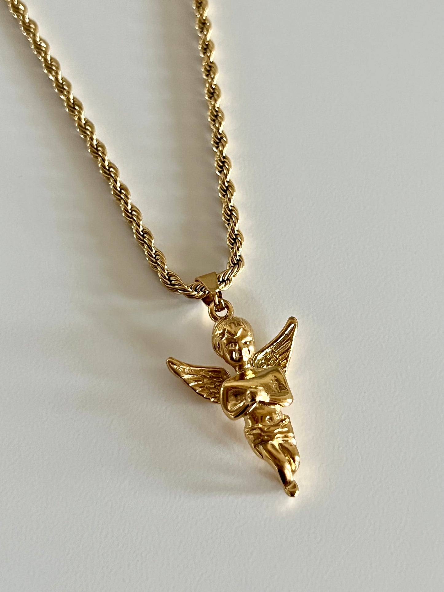 Ariel Large Angel Pendant Chain